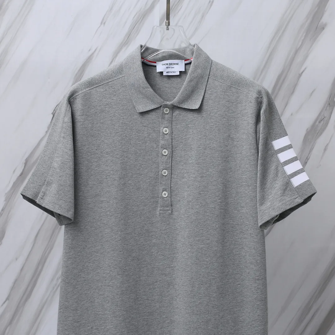 ：T 016（TB POLO） THOM BROWNE TB 260 POLO 260 Authentic Factory Quality Same Style + Authentic Size：0/1/2/3/4 ：White/Black/Navy Blue/Gray
